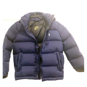 Little boys’ puffer Polo coat